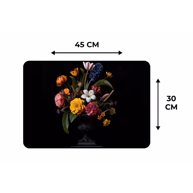 Placemat - 6 stuks - Lente - Bloemen - Klassiek - Vaas — 3