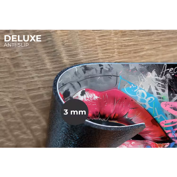 Placemat - 6 stuks - Lippen - Felroze - Graffiti - Verfstrepen — 4