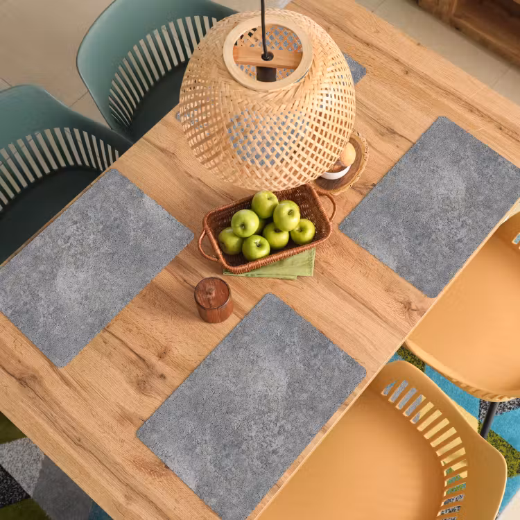 Placemat - 6 stuks - Patronen - Industrieel - Beton — 6