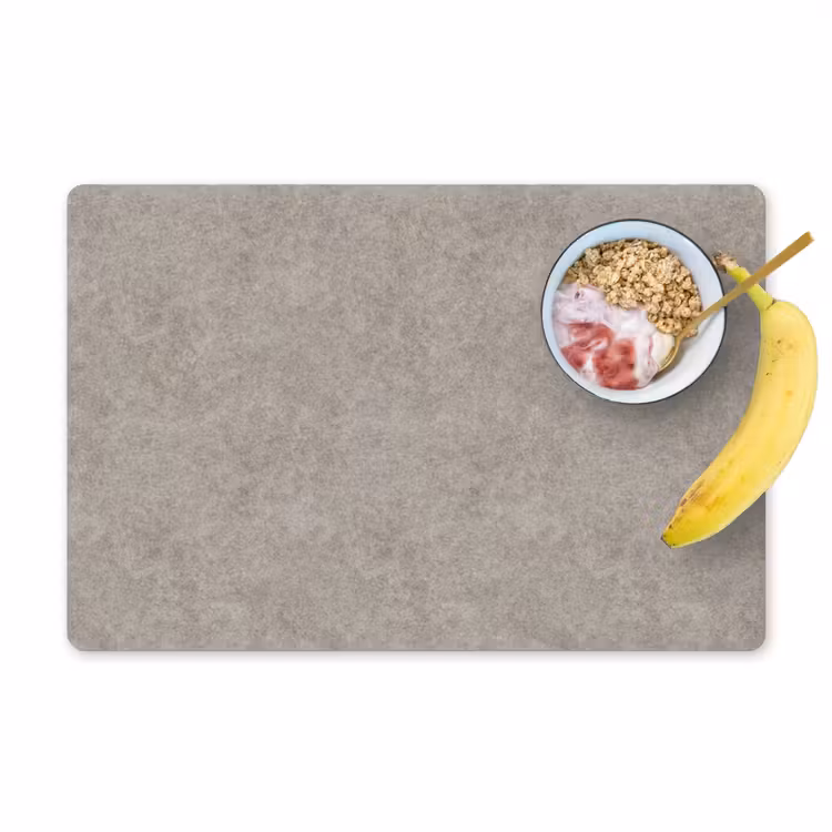 Placemat - 6 stuks - Patroon - Beton - Grijs — 1