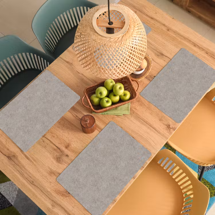 Placemat - 6 stuks - Patroon - Beton - Grijs — 6