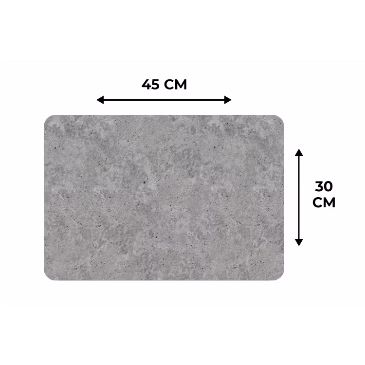Placemat - 6 stuks - Patroon - Cement - Beton — 3