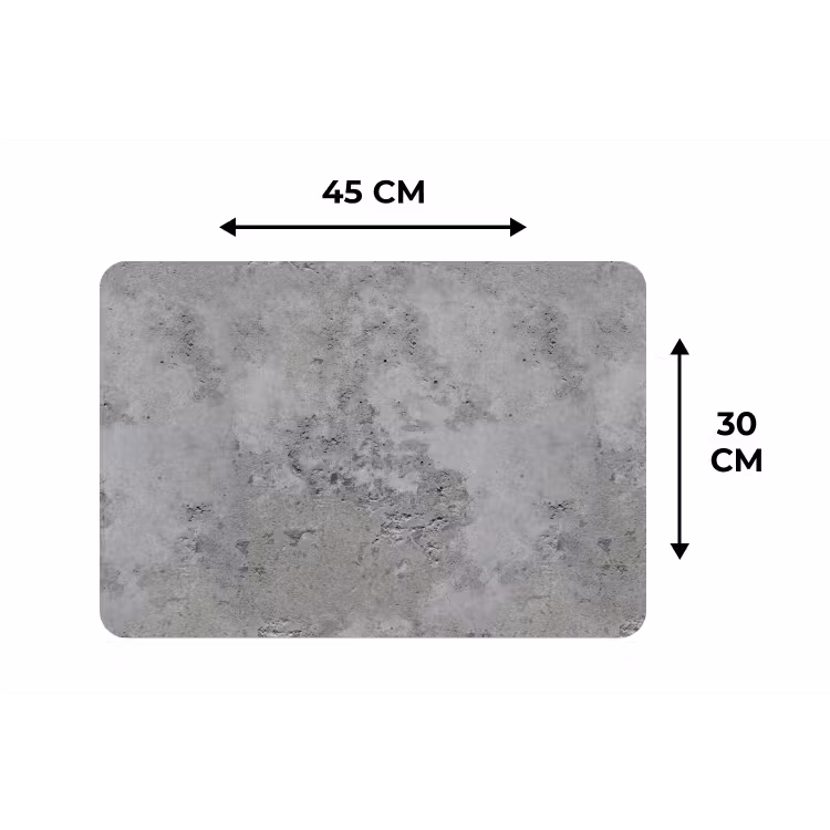 Placemat - 6 stuks - Patroon - Grijs - Oud - Beton — 3