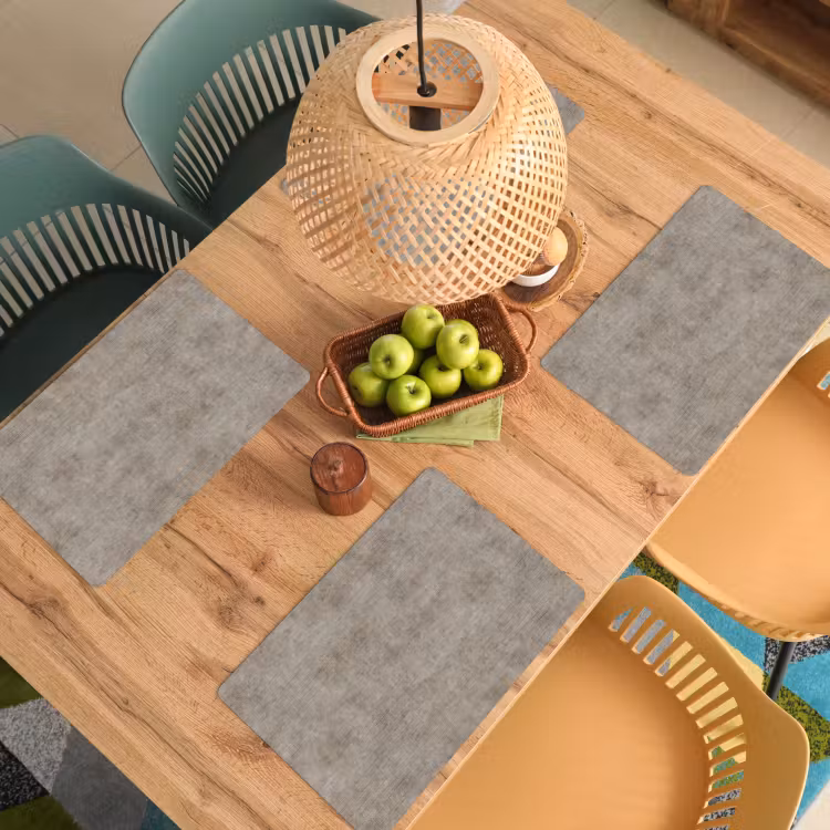 Placemat - 6 stuks - Retro - Beton - Patroon — 6