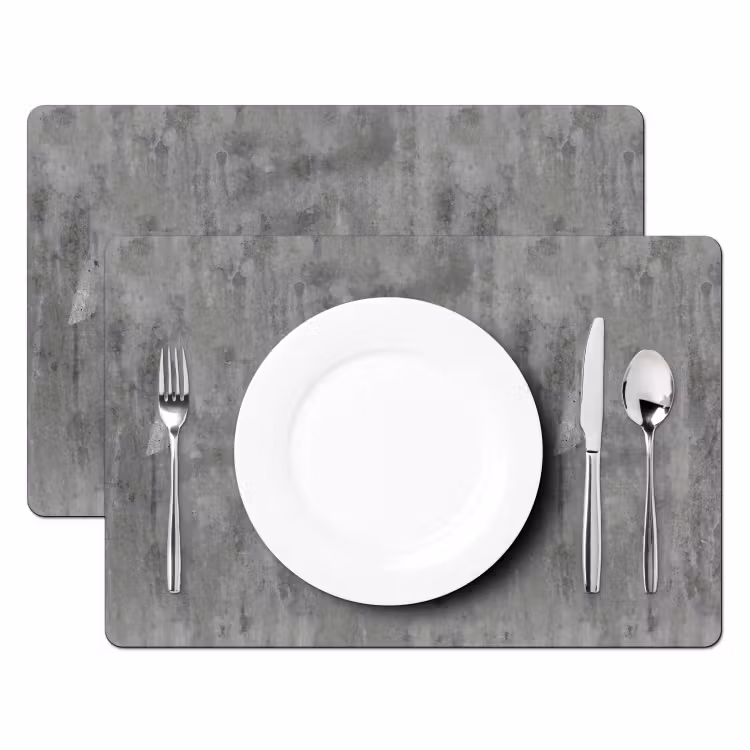Placemat - 6 stuks - Roest - Beton - Patroon — 2