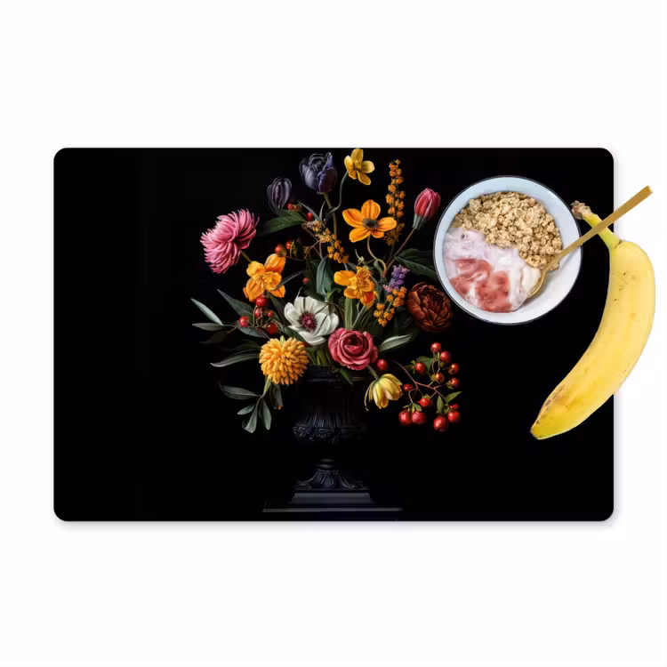 Placemat - 6 stuks - Sierlijk - Boeket - Bladeren — 1