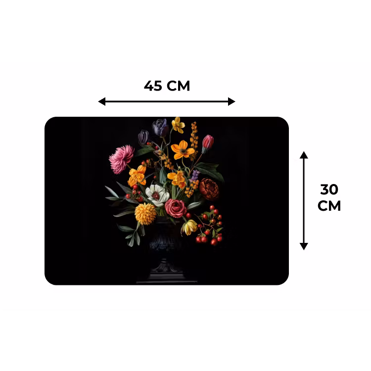 Placemat - 6 stuks - Sierlijk - Boeket - Bladeren — 3
