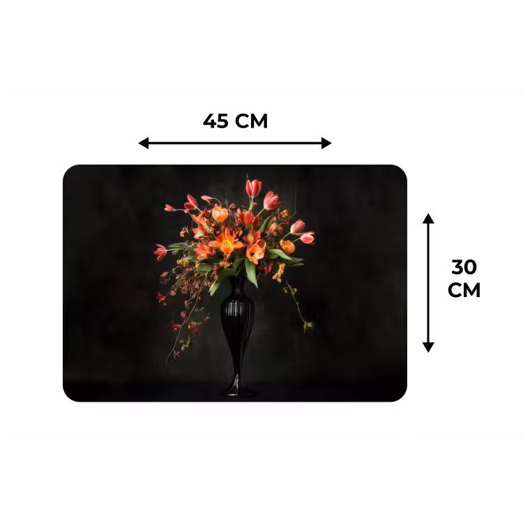 Placemat - 6 stuks - Sierlijk - Boeket - Vaas — 3