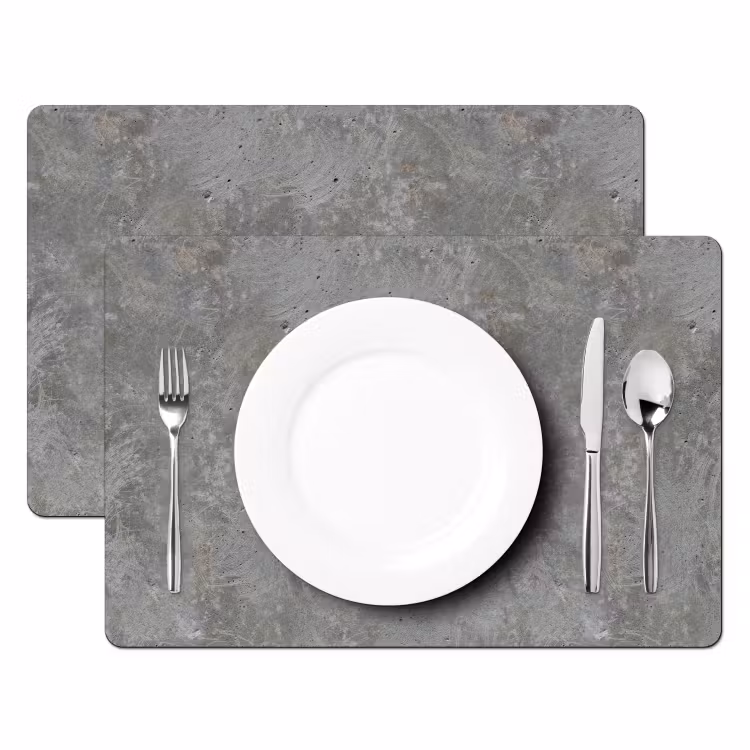 Placemat - 6 stuks - Stenen - Beton - Patronen — 2