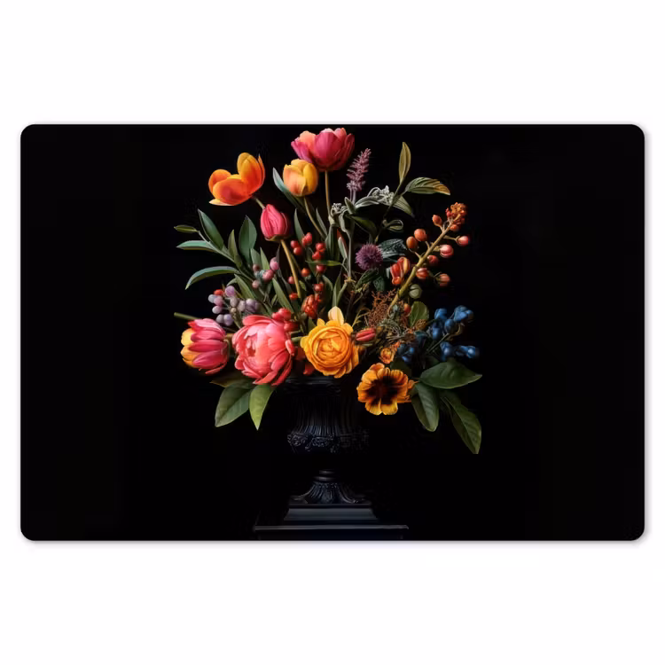 Placemat - 6 stuks - Tulpen - Bessen - Boeket - Vaas — 7