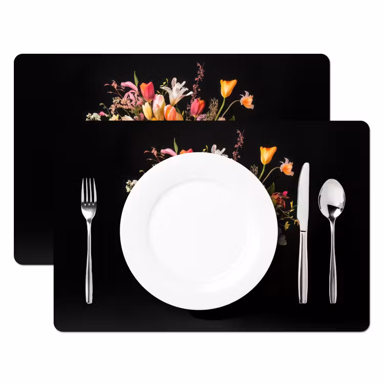 Placemat - 6 stuks - Vaas - Bloemen - Tulpen — 2