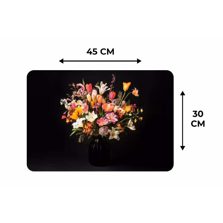 Placemat - 6 stuks - Vaas - Bloemen - Tulpen — 3