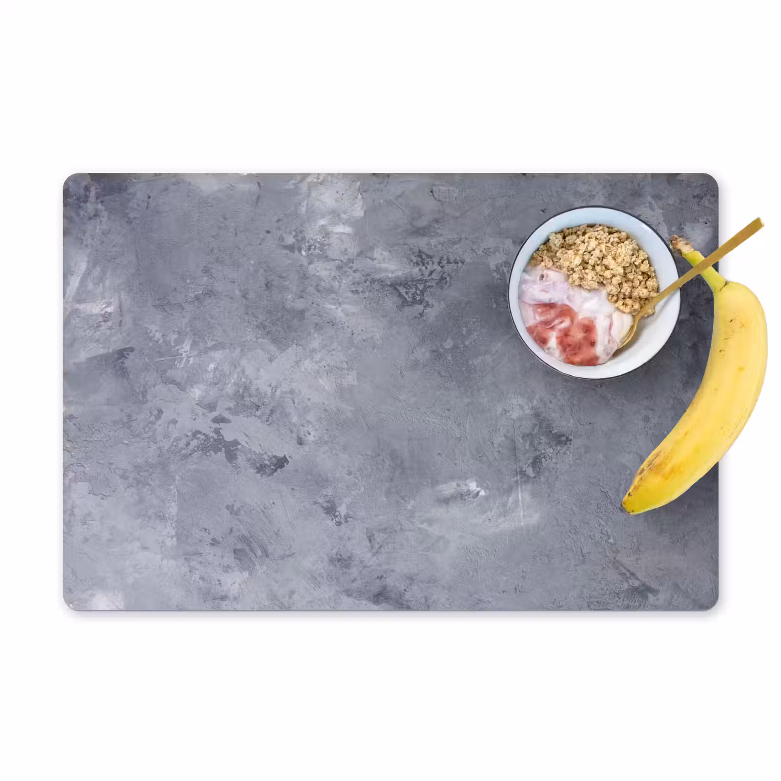 Placemat - 6 stuks - Leisteen - Beton - Retro - Structuren - Grijs - Rustiek — 1