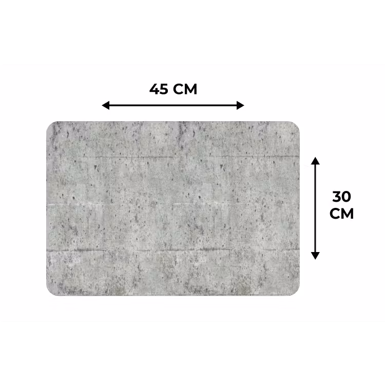 Placemat - 6 stuks - Grijs - Muur - Poriën — 3