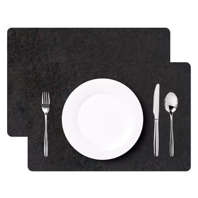 Placemat - 6 stuks - Industrieel - Beton - Grijs - Structuren - Retro — 2