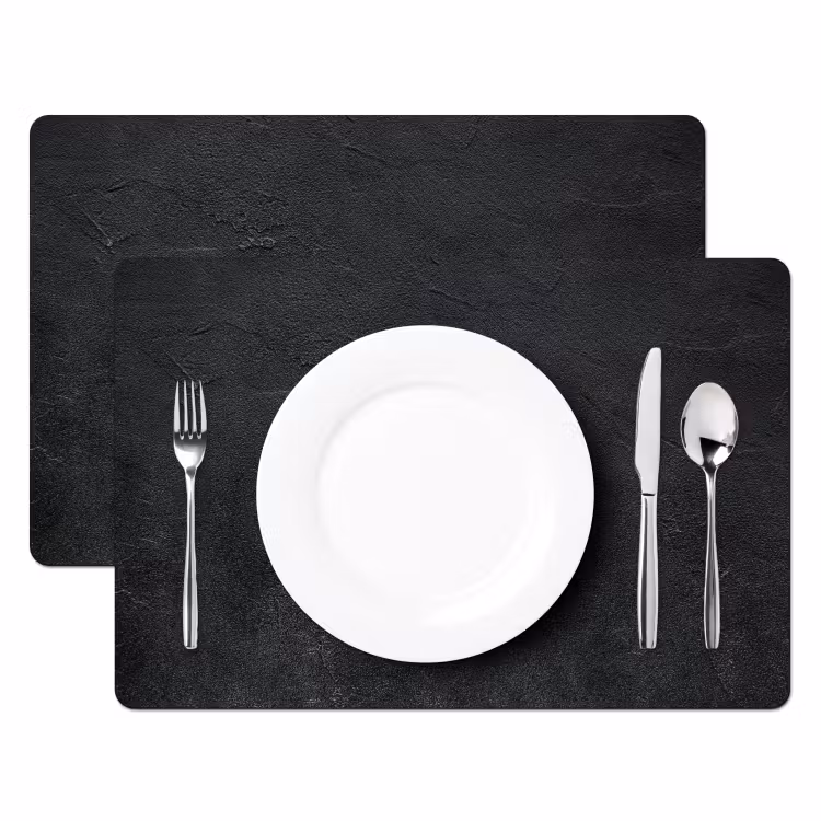 Placemat - 6 stuks - Industrieel - Beton - Grijs - Vintage - Rustiek — 2