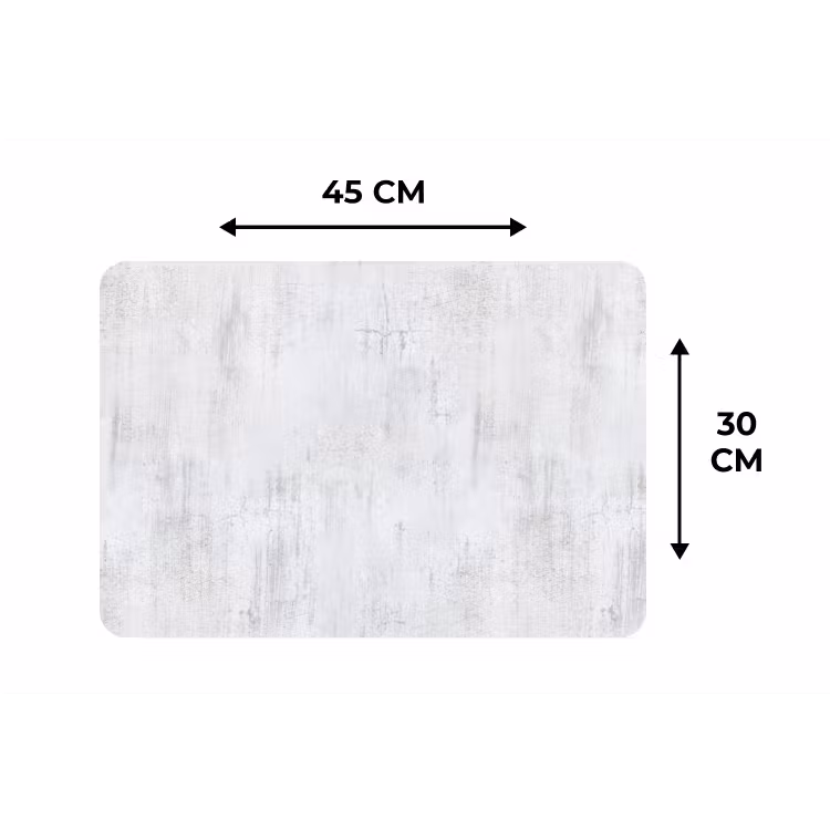 Placemat - 6 stuks - Muur - Geverfd - Wit - Onafgewerkt — 3
