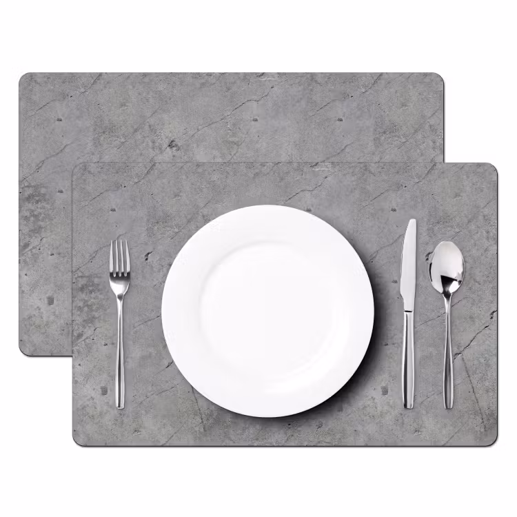 Placemat - 6 stuks - Patronen - Beton - Oud — 2