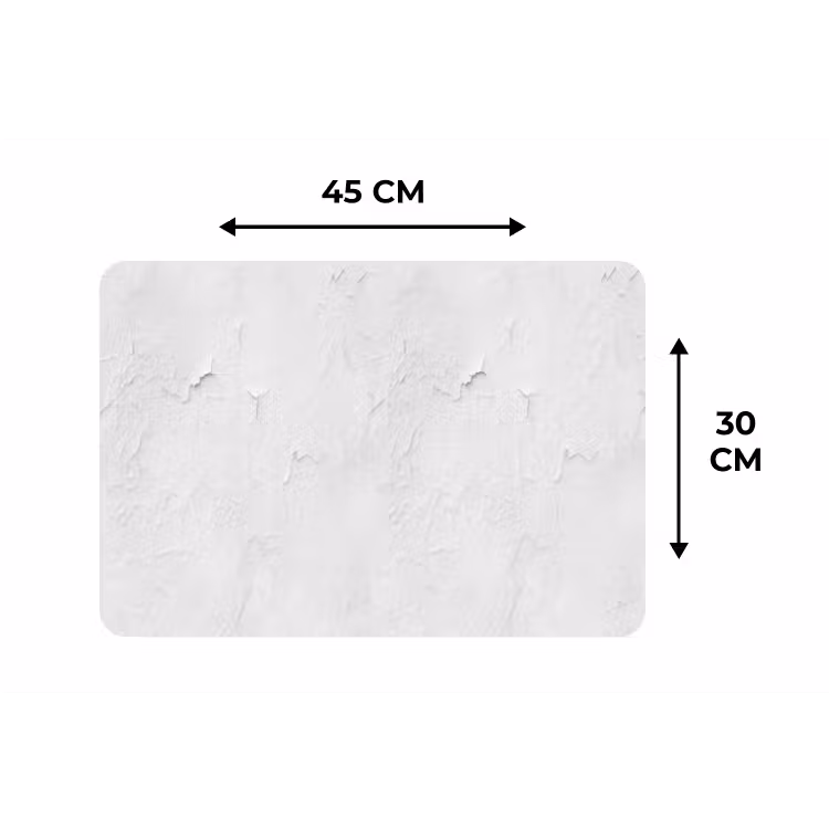 Placemat - 6 stuks - Pleisterlaag - Verf - Wit - Beschadigd — 3