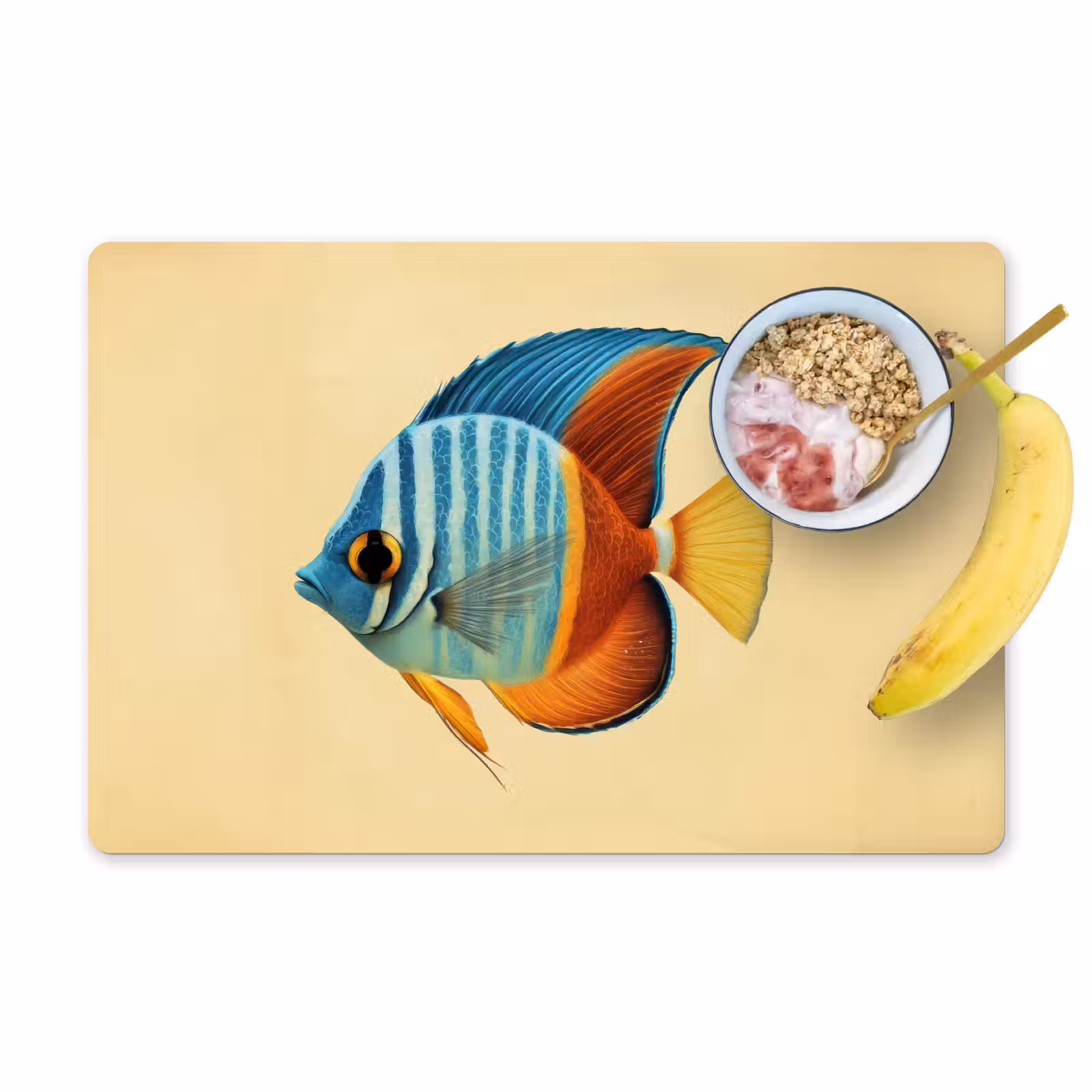 Placemat - 6 stuks - Vis - Vinnen - Blauw - Ogen — 1
