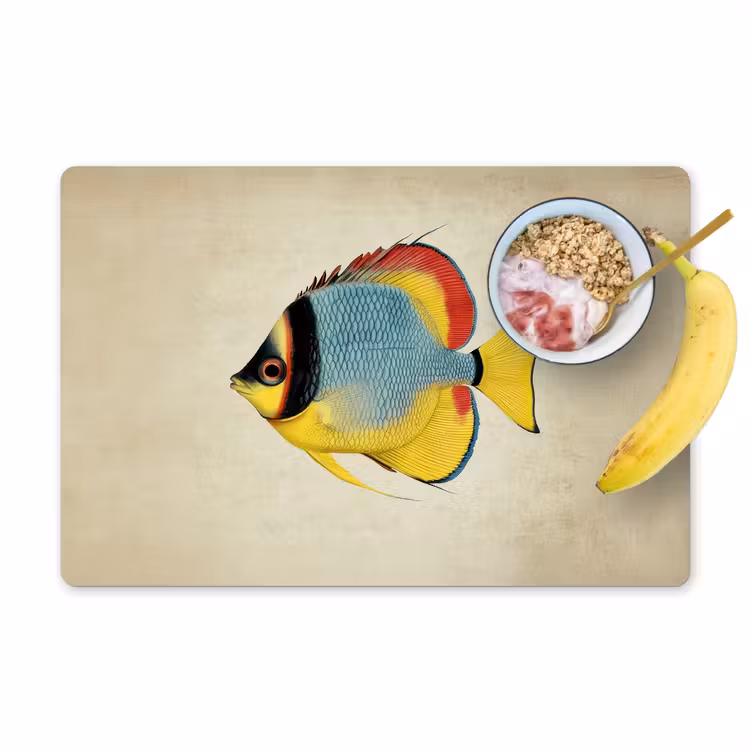 Placemat - 6 stuks - Kleurrijk - Vis - Schubben - Illustratie — 1