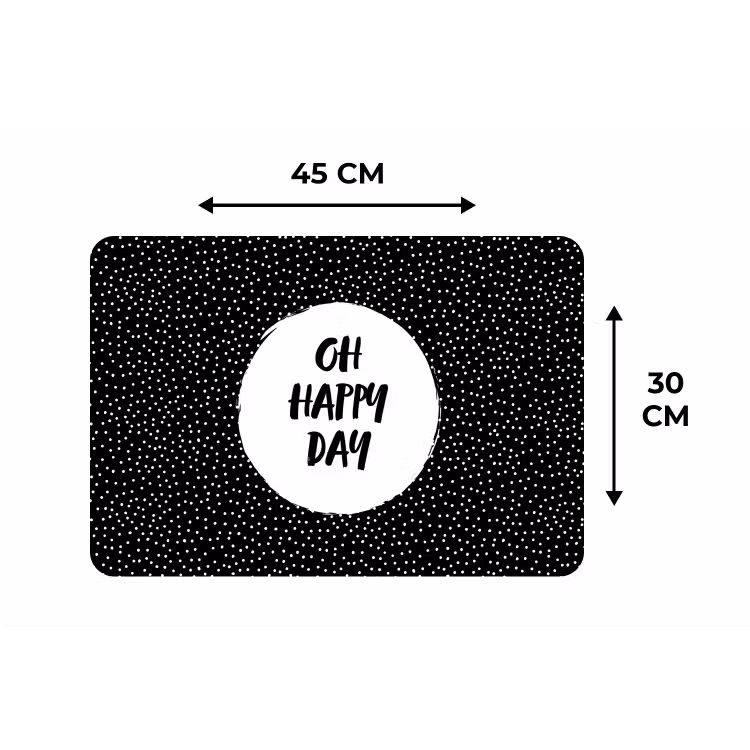 Placemat - 6 stuks - Quotes - Tekst - Oh happy day - Geluk — 1