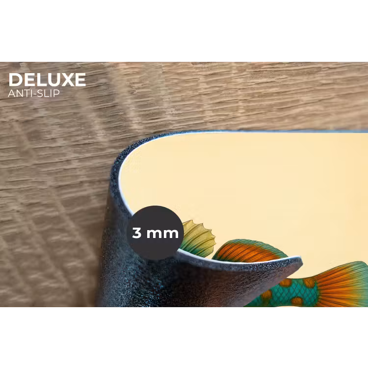 Placemat - 6 stuks - Vis - Blauw - Stippen - Schubben — 4