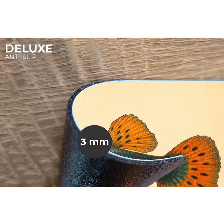 Placemat - 6 stuks - Vis - illustratie - Stippen - Oranje — 4