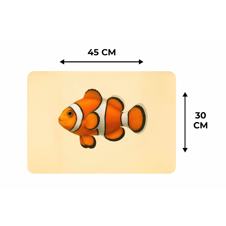 Placemat - 6 stuks - Vis - Oranje - Strepen — 3