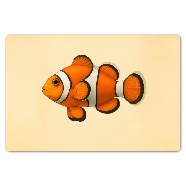 Placemat - 6 stuks - Vis - Oranje - Strepen — 7
