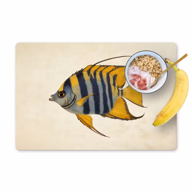 Placemat - 6 stuks - Vis - Sierlijk - Vinnen - Illustratie — 1