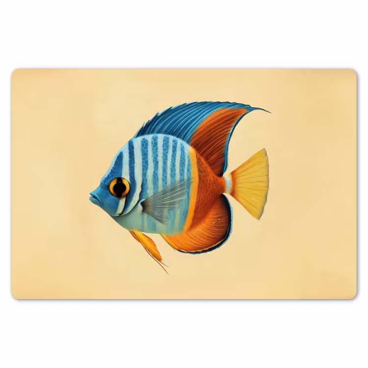 Placemat - 6 stuks - Vis - Vinnen - Blauw - Ogen — 7
