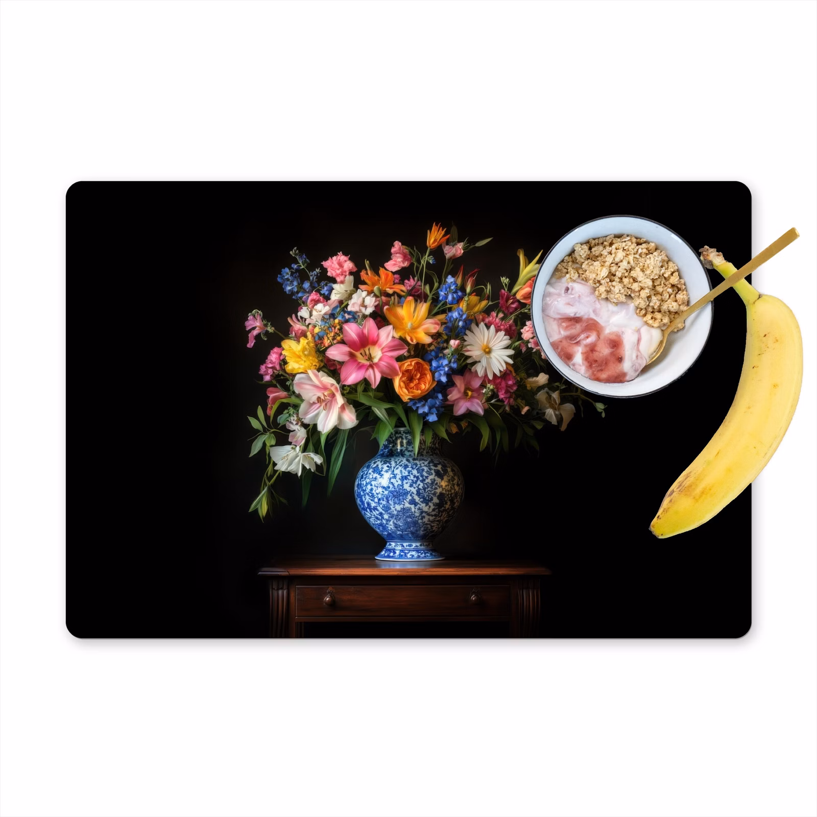 Placemat - 6 stuks - Kleur - Vaas - Bloemen - Boeket — 1