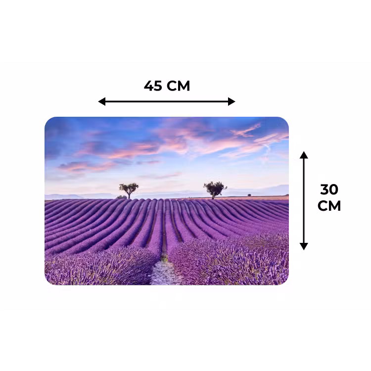 Placemat - 6 stuks - Lavendel - Natuur - Paars - Bomen - Bloemen — 2