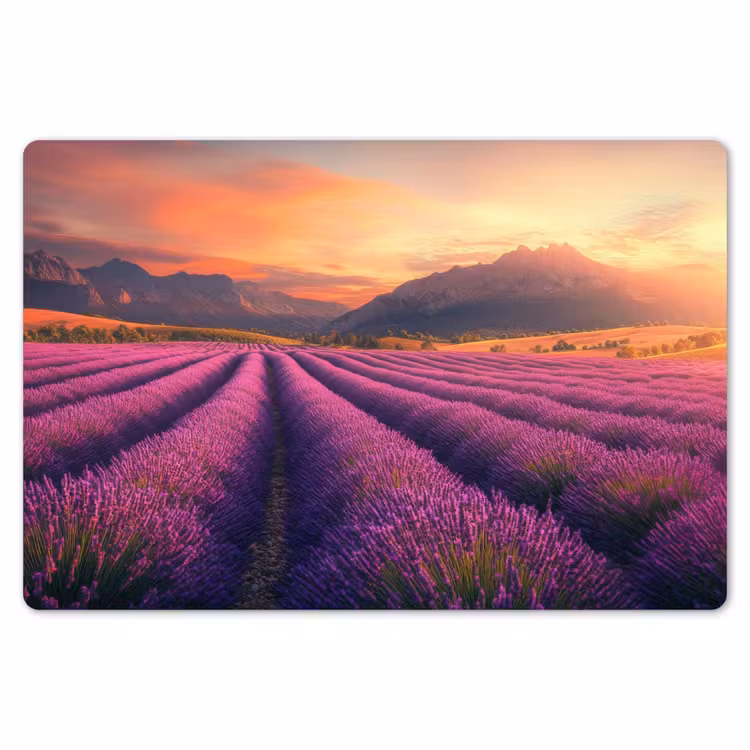 Placemat - 6 stuks - Lavendelveld - Zonsondergang - Paars — 7