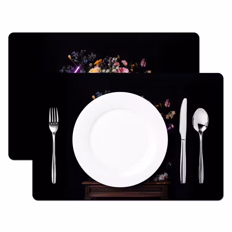 Placemat - 6 stuks - Neon - Vaas - Bloemen — 2