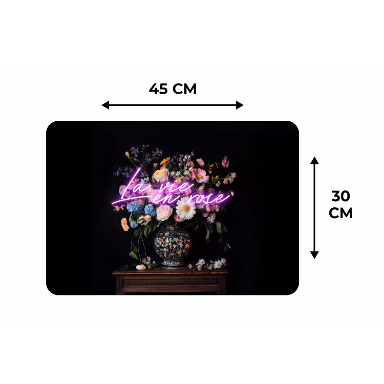 Placemat - 6 stuks - Neon - Vaas - Bloemen — 3