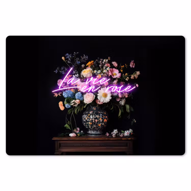 Placemat - 6 stuks - Neon - Vaas - Bloemen — 7