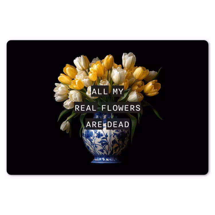 Placemat - 6 stuks - Quotes - Bloem - Tulp - Geel — 7