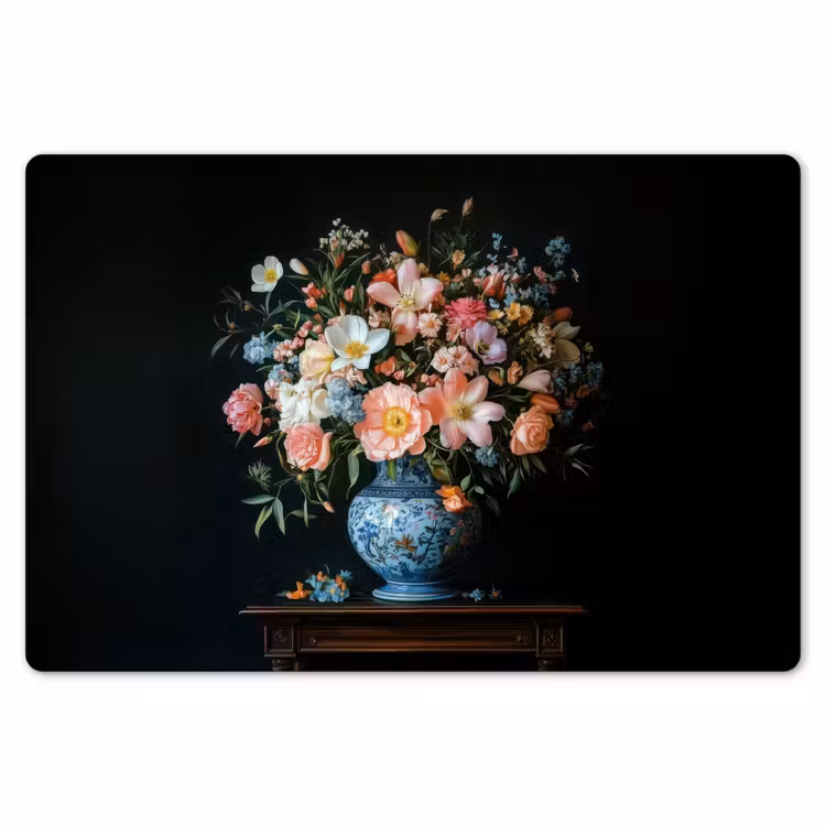 Placemat - 6 stuks - Roze - Bloemen - Vaas - Kleuren — 7