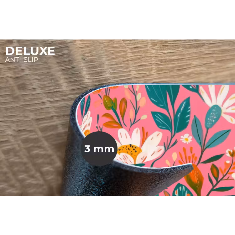 Placemat - 6 stuks - Roze - Bloemen - Wit - Oranje — 4
