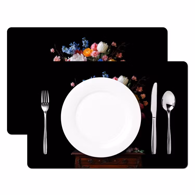 Placemat - 6 stuks - Rozen - Bloemen - Vaas - Boeket — 2