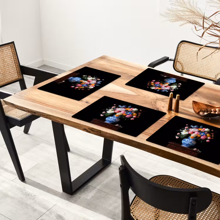 Placemat - 6 stuks - Rozen - Bloemen - Vaas - Boeket — 5