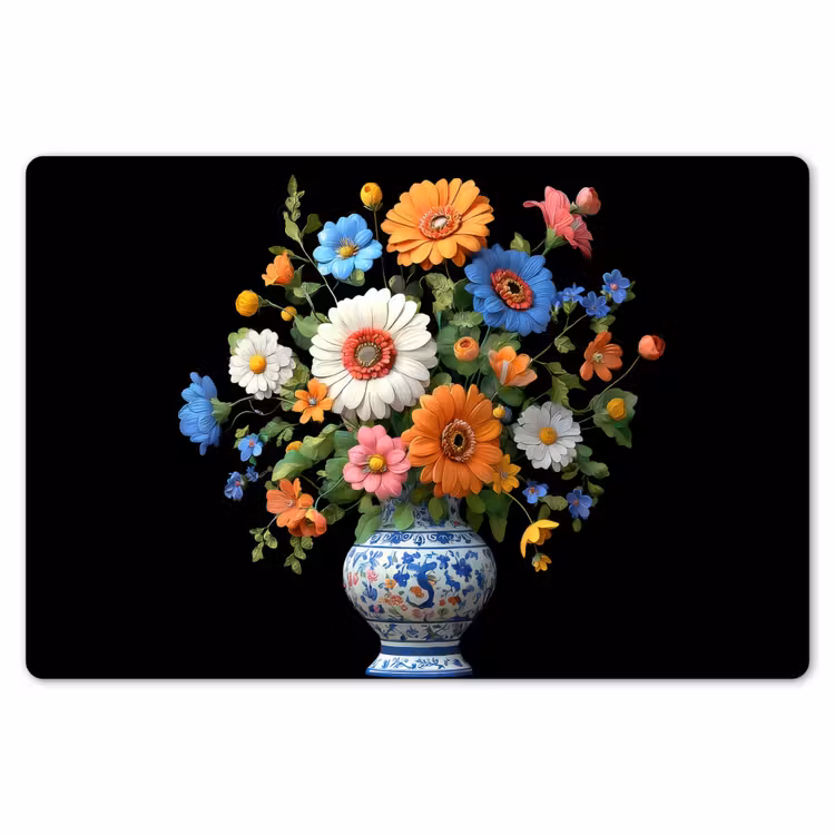 Placemat - 6 stuks - Vaas - Boeket - Bloemen - Kleur — 7
