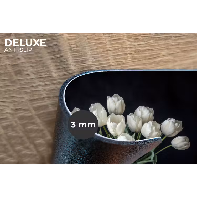Placemat - 6 stuks - Wit - Bloemen - Tulpen - Vaas — 4