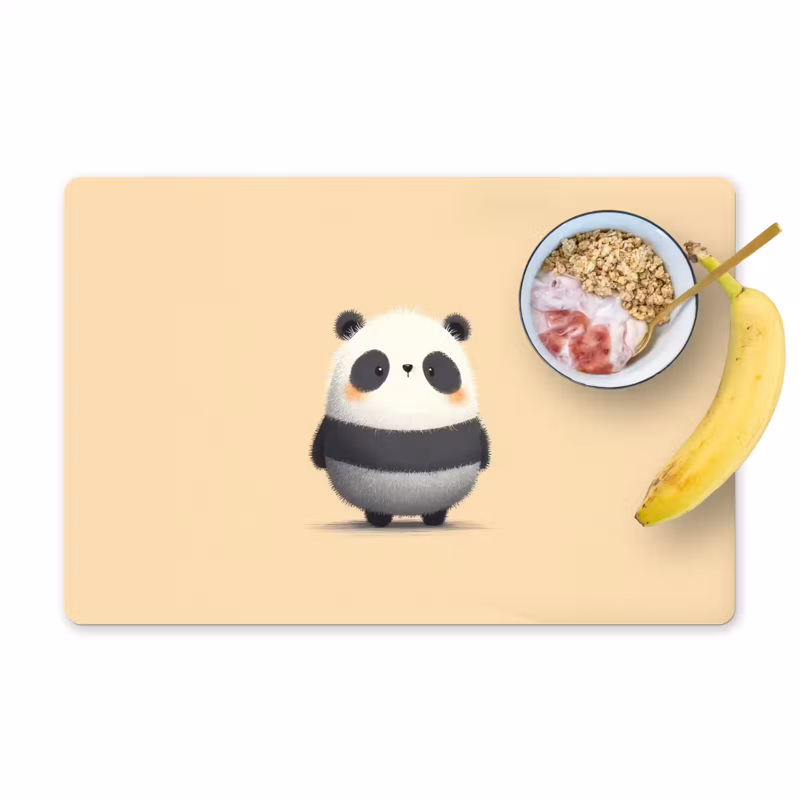 Placemat - 6 stuks - Panda - Beige - Minimalistisch — 1