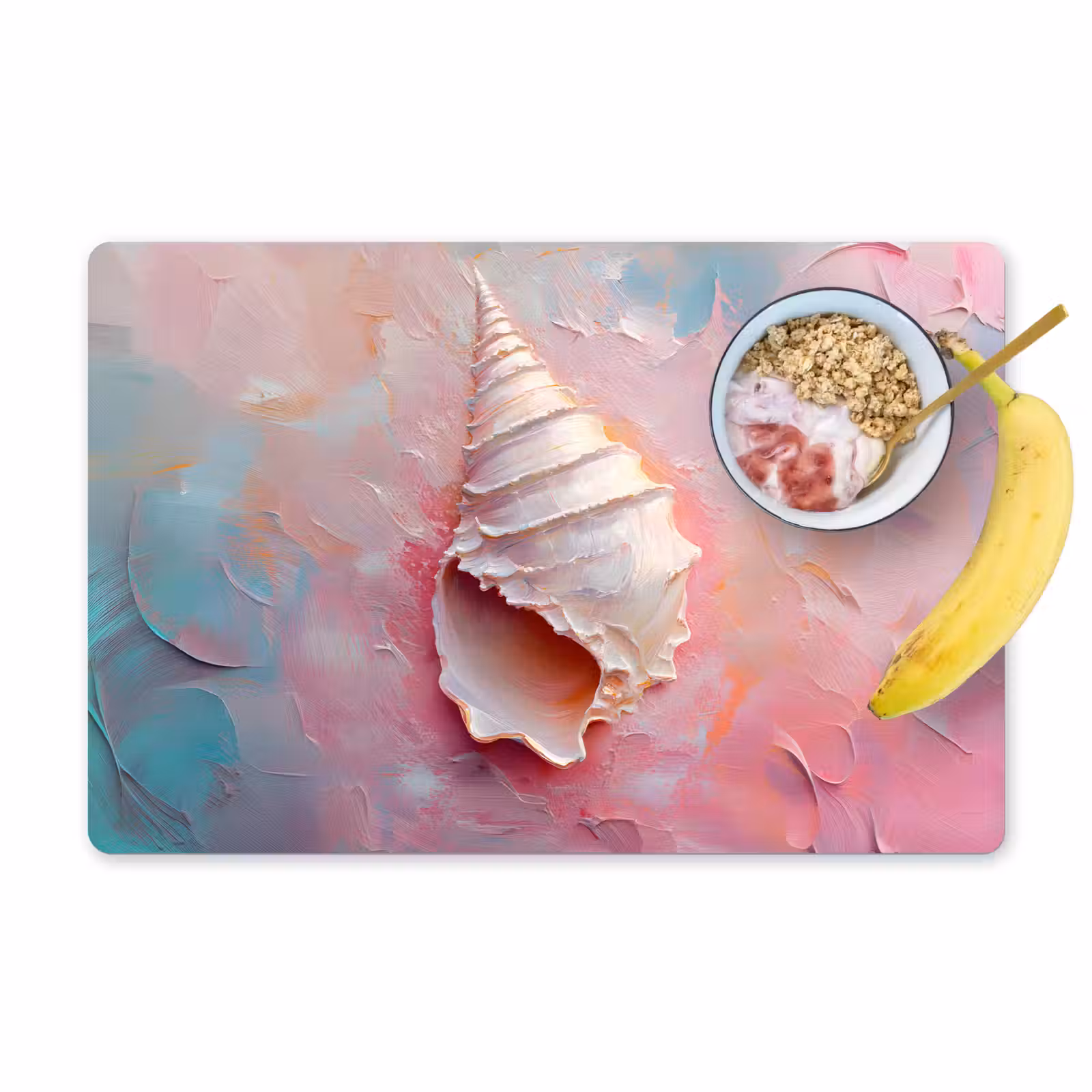 Placemat - 6 stuks - Schelp - Pastel - Pink — 1
