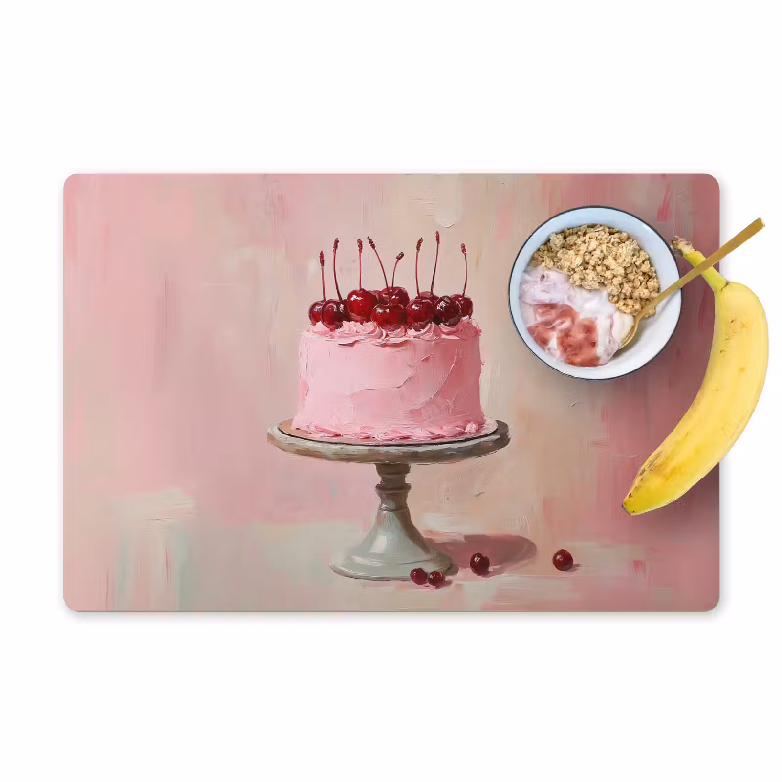 Placemat - 6 stuks - Taart - Pink - Cherry — 1