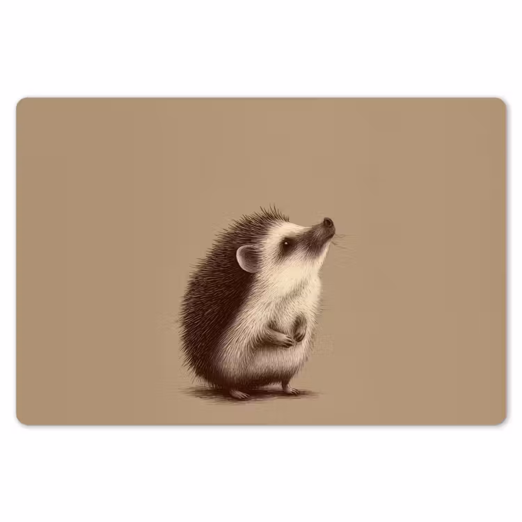 Placemat - 6 stuks - Egel - Snuitje - Bruin - Stekels — 7