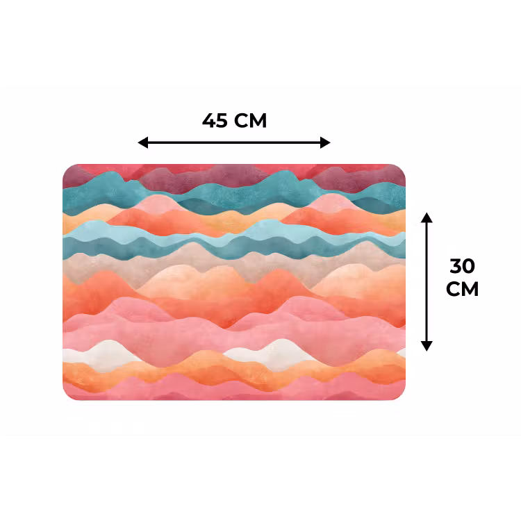 Placemat - 6 stuks - Golven - Kleurrijk - Abstract — 3